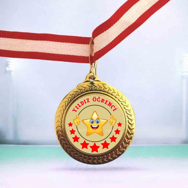 gulen-yildiz-figurli-ve-yildiz-ogrenci-yazili-altin-kaplama-basari-madalyasi-kurdeleli