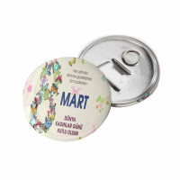 8 Mart Dünya Kadınlar Günü Hatıra Magnet | Özel Tasarım