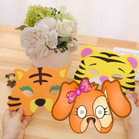 Köpek Maskesi | Çocuklar için Fiyonklu Karton Parti ve Kostüm Maskesi