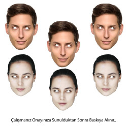 Gelin Damat Maskesi | Kişiye Özel Düğün Aksesuarı