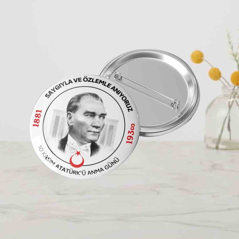 10 Kasım Atatürk Rozeti - Özel Gün Rozetim 10 kasim ataturk rozeti, ozel gun rozetim, metal anma rozeti