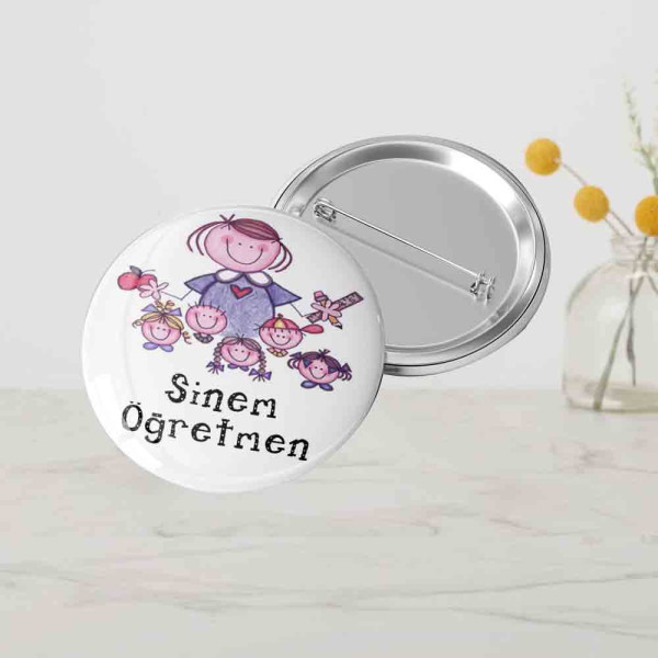 ogretmen rozeti ozel tasarim metal rozet