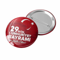 29 Ekim Cumhuriyet Bayramı Rozeti | Türk Bayraklı Özel Tasarım