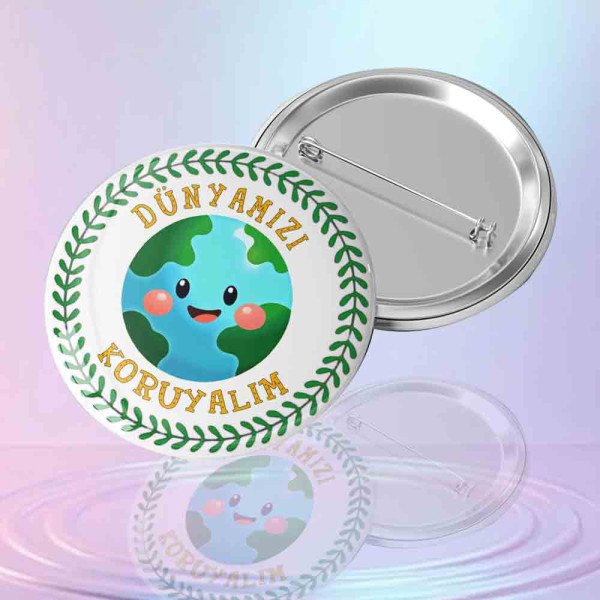 sevimli-yuzlu-dunya-figuru-ve-yaprak-celenkli-dunyamizi-koruyalim-yazili-metal-cevre-bilinci-rozet