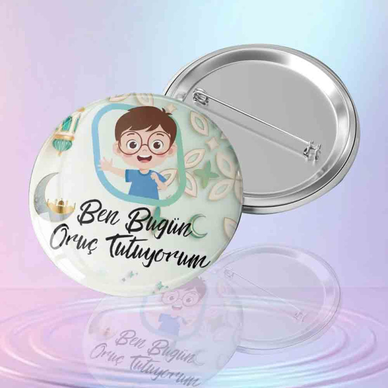 Ben Bugün Oruç Tutuyorum Çocuk Rozeti ben-bugun-oruc-tutuyorum-igneli-buton-rozet