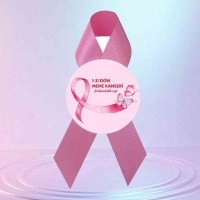 Meme Kanseri Farkındalık Ayı Rozetli Pembe Kurdele - Ekim Ayı Sağlık Etkinlikleri