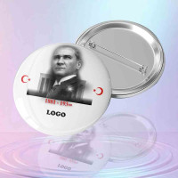 Atatürk Temalı Metal Rozet | 1881-193∞ Tarihli