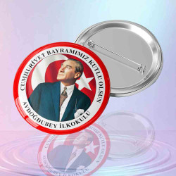 Cumhuriyet Bayramı Rozeti | Kişiye Özel Okul İsmi Yazılabilir