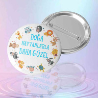 Doğa Hayvanlarla Daha Güzel Rozeti | Çocuklar için Hayvan Sevgisi ve Doğa Farkındalık Rozeti