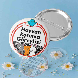 Hayvan Koruma Görevlisi Rozeti - 4 Ekim Hayvanları Koruma Günü Öğrenci Hediyesi