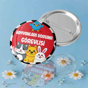 Hayvanları Koruma Görevlisi Rozeti - 4 Ekim Hayvanları Koruma Günü Hediyesi