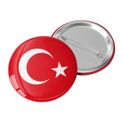 Türk Bayrağı Rozeti | Ay Yıldızlı Kırmızı Beyaz Yaka Rozeti