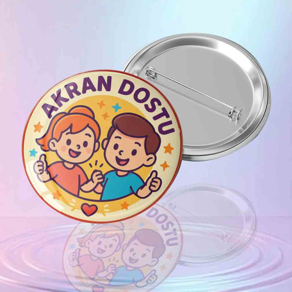 Akran Dostu Okul Projesi Farkındalık Rozeti sevimli-cocuk-figurlu-akran-dostu-yazili-okul-projesi-ve-akran-zorbaligina-karsi-farkindalik-rozeti