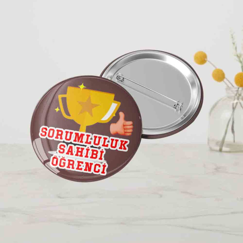 Sorumluluk Sahibiyim Rozeti - Öğrenci ve Okul Kullanımı İçin sorumluluk-sahibiyim-ogrenci-rozet