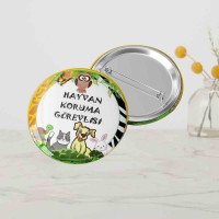 Hayvan Koruma Görevlisi Rozeti | Hayvanları Koruma Günü Temalı