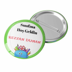 Sınıfına Hoş Geldin Rozeti | Öğrenciler İçin Karşılama Rozeti