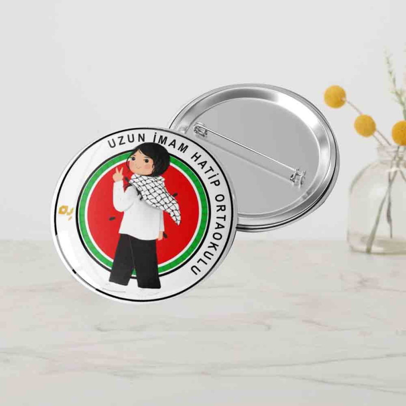 Filistin Temalı Özgürlük Rozeti - Buton Rozet Tasarımı filistine-ozgurluk-temali-rozet