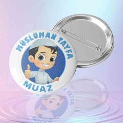 İsme Özel "Müslüman Tayfa" Rozeti - Çocuk Dini Motivasyon Hediyesi