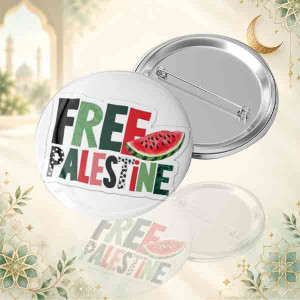 Free Palestine Karpuz Desenli İğneli Buton Rozet - Filistin Dayanışma Rozeti Free Palestine Karpuz Desenli İğneli Buton Rozet - Filistin Dayanışma Rozeti