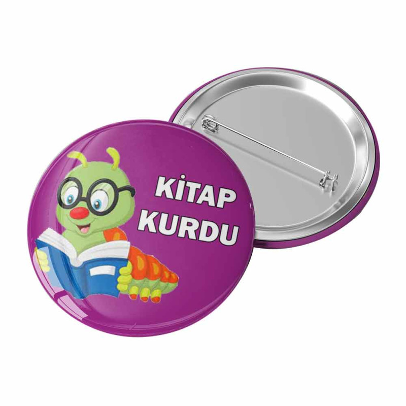 Öğrenci Kitap Kurdu Rozetim - Okuma Başarı Rozeti ogrenci kitap kurdu rozeti, okuma basari rozeti