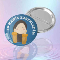 40 Hadis Ezberledim Rozeti | Çocuklar için İslami Motivasyon Rozeti