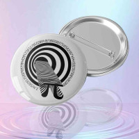 3D Optik İllüzyon Pi Sayısı Rozeti - 14 Mart Pi Günü Hediyesi