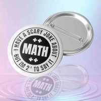 "Scary Joke Math" Esprili Matematik Rozeti - "2 Squared" Tasarımlı