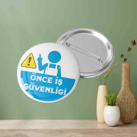 İş Güvenliği Rozeti | Özel Tasarım Metal İş Güvenliği Rozet Hediye