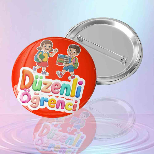 kirmizi-zeminli-duzenli-kitapli-cocuk-figurlu-duzenli-ogrenci-yazili-metal-motivasyon-rozet