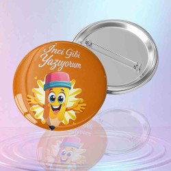 Turuncu Zeminli Öğrenci Motivasyon Rozeti - "İnci Gibi Yazıyorum" Turuncu Zeminli Öğrenci Motivasyon Rozeti - "İnci Gibi Yazıyorum"