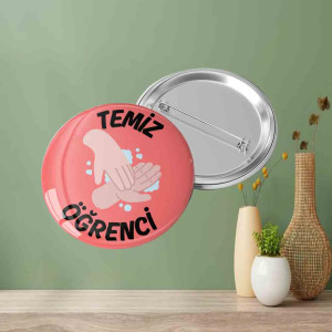 Temiz Öğrenci Rozeti | Ödüllendirme Rozeti 44-58 Çapında Temiz Öğrenci Rozeti | Ödüllendirme Rozeti 44-58 Çapında