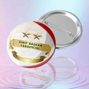 Sınıf Başkan Yardımcısı Rozeti - Öğrenci Yönetim ve Destek Rozeti