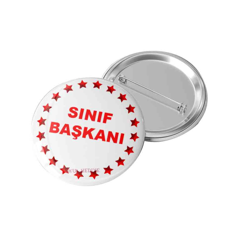 Sınıf Başkanı Rozeti, okul rozetleri, liderlik rozeti, öğrenci rozetleri  