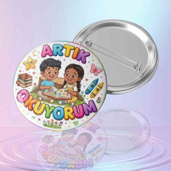 Artık Okuyorum Rozeti - Okuma Bayramı Hediyesi ve Motivasyon Ödülü Artık Okuyorum Rozeti - Okuma Bayramı Hediyesi ve Motivasyon Ödülü