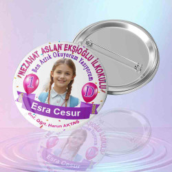 Kişiye Özel Fotoğraflı Okuma Bayramı Rozeti - 1. Sınıf Hatıra Ödülü