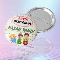 İsme Özel "Artık Okuyorum" Rozeti - Okuma Bayramı Başarı ve Motivasyon Ödülü İsme Özel "Artık Okuyorum" Rozeti - Okuma Bayramı Başarı ve Motivasyon Ödülü