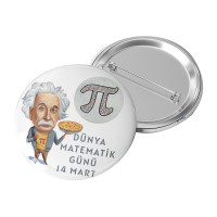 Matematik Rozeti | Pi Günü Özel Tasarım Madalya (14 Mart)