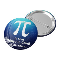 Matematik Rozeti | Pi Günü Özel Tasarım Madalya (14 Mart)