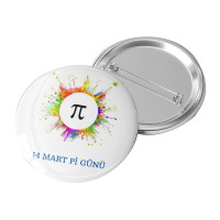 Matematik Rozeti | Pi Günü Özel Tasarım Madalya (14 Mart)