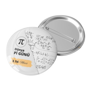 Matematik Pi Günü Rozeti | Özel Tasarım Metal Rozet Matematik Pi Günü Rozeti | Özel Tasarım Metal Rozet