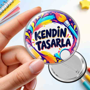 Kendin Tasarla İğneli Buton Rozet - Kişiye Özel Baskılı Metal Dayanışma Rozeti Kendin Tasarla İğneli Buton Rozet - Kişiye Özel Baskılı Metal Dayanışma Rozeti