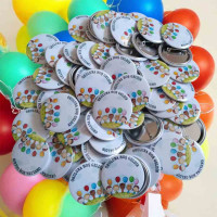 Okuluma Hoş Geldin Rozeti Renkli Balonlu