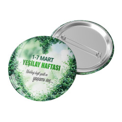 Yeşilay Haftası Rozetleri | Sağlıklı Yaşam Rozet Seti