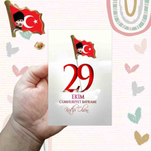 29 Ekim Cumhuriyet Bayramı Yaka Rozeti | Türk Bayraklı Özel Tasarım 29 Ekim Cumhuriyet Bayramı Yaka Rozeti | Türk Bayraklı Özel Tasarım